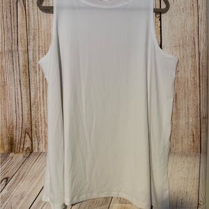 Susan Graver Modern Essentials  White Relaxed Tank Top